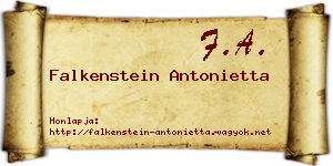 Falkenstein Antonietta névjegykártya